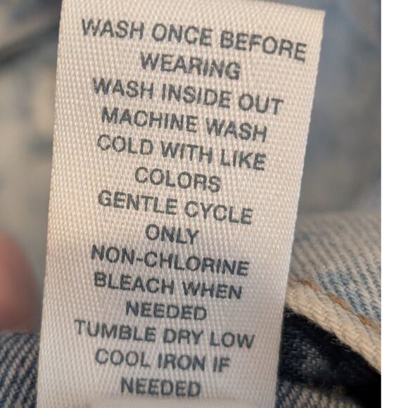 Mudd Acid Wash Distressed Jean Jacket Woman's Large - Picture 8 of 8